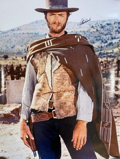 Cowboy in hat and poncho