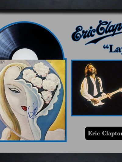 Eric Clapton "Layla" album and photo display.