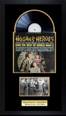 Framed "Hogan's Heroes" album and photo display.