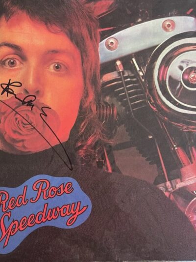 Album cover portrait with rose and motorcycle