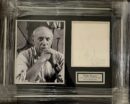 Framed photo and sketch of an artist.