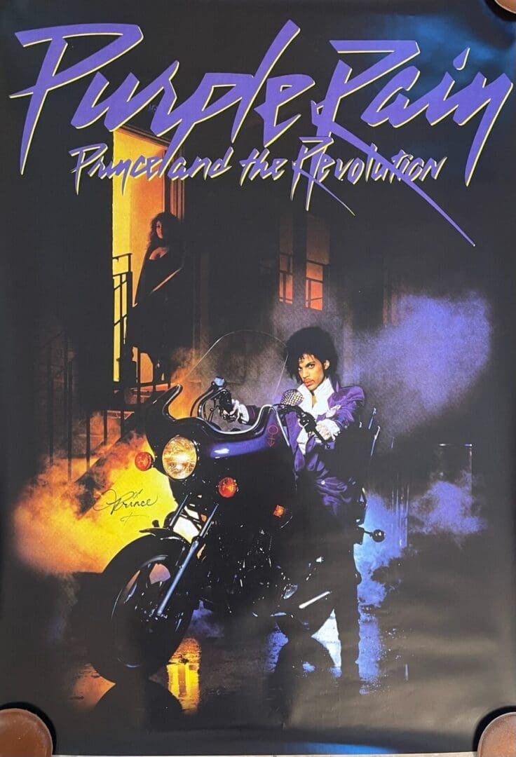 Musician on motorcycle in smoky setting.