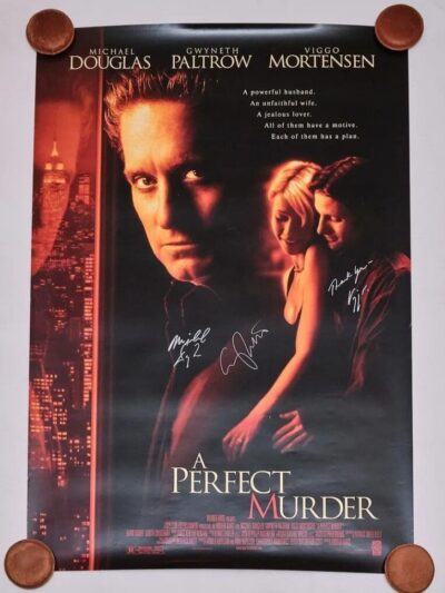 A Perfect Murder Autographed Movie Poster