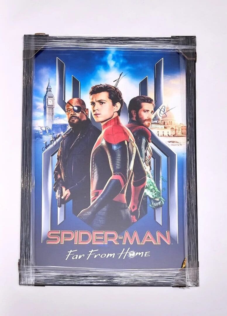 Framed Spider-Man "Far From Home" Autographed Movie Poster