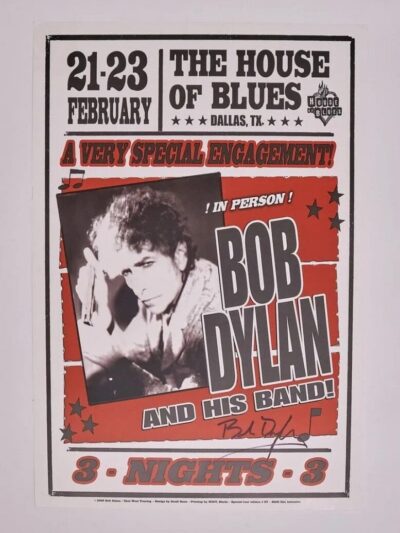 Bob Dylan Autographed Concert Poster