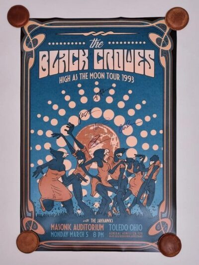 Black Crowes Autographed Concert Poster