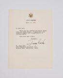 Letter from Jimmy Carter