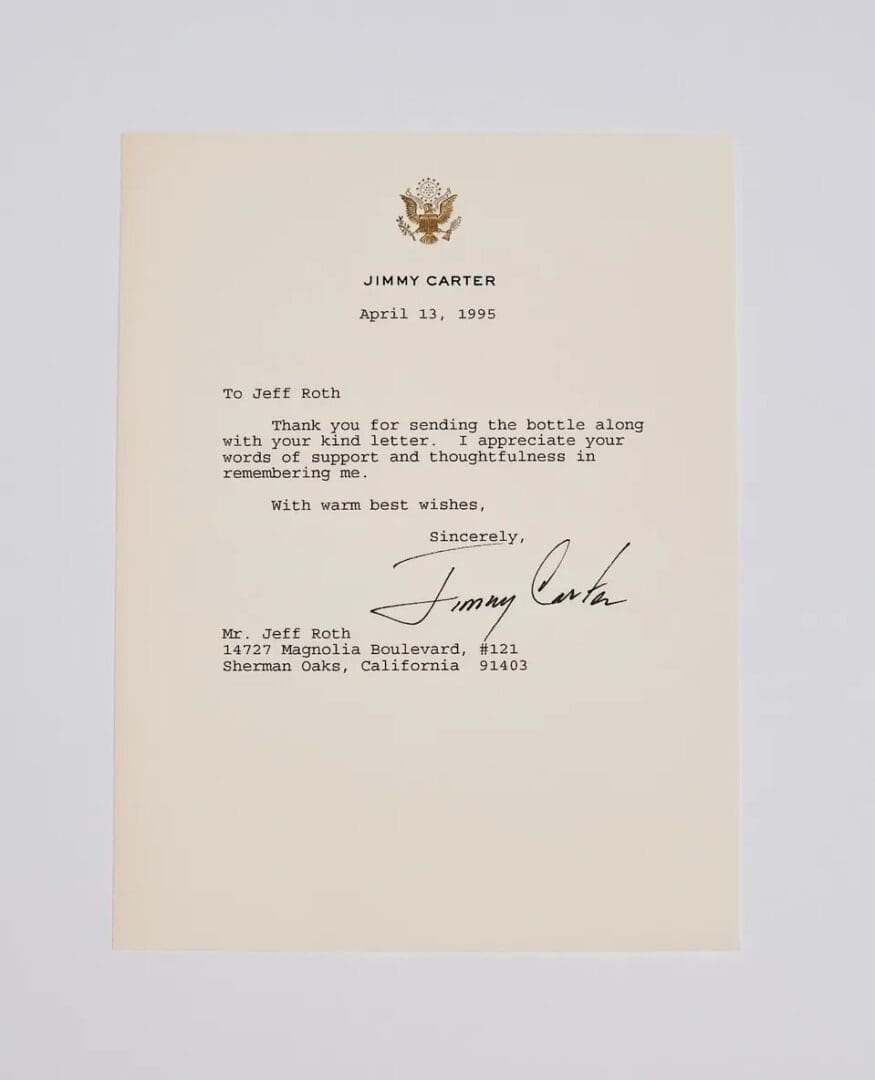 Letter from Jimmy Carter