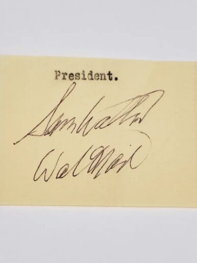 Yellow paper with handwriting and "President" typed.