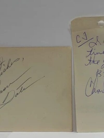 Charles Manson and Sharon Tate Signatures