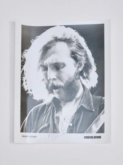 Black and white portrait of a musician.