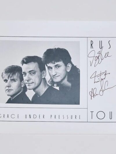 Signed Rush "Grace Under Pressure" tour photo.
