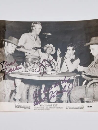 Vintage Western movie scene with actors.