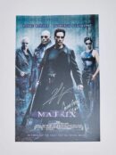 The Matrix movie poster with cast signatures.