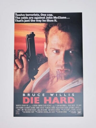 Die Hard movie poster with Bruce Willis.