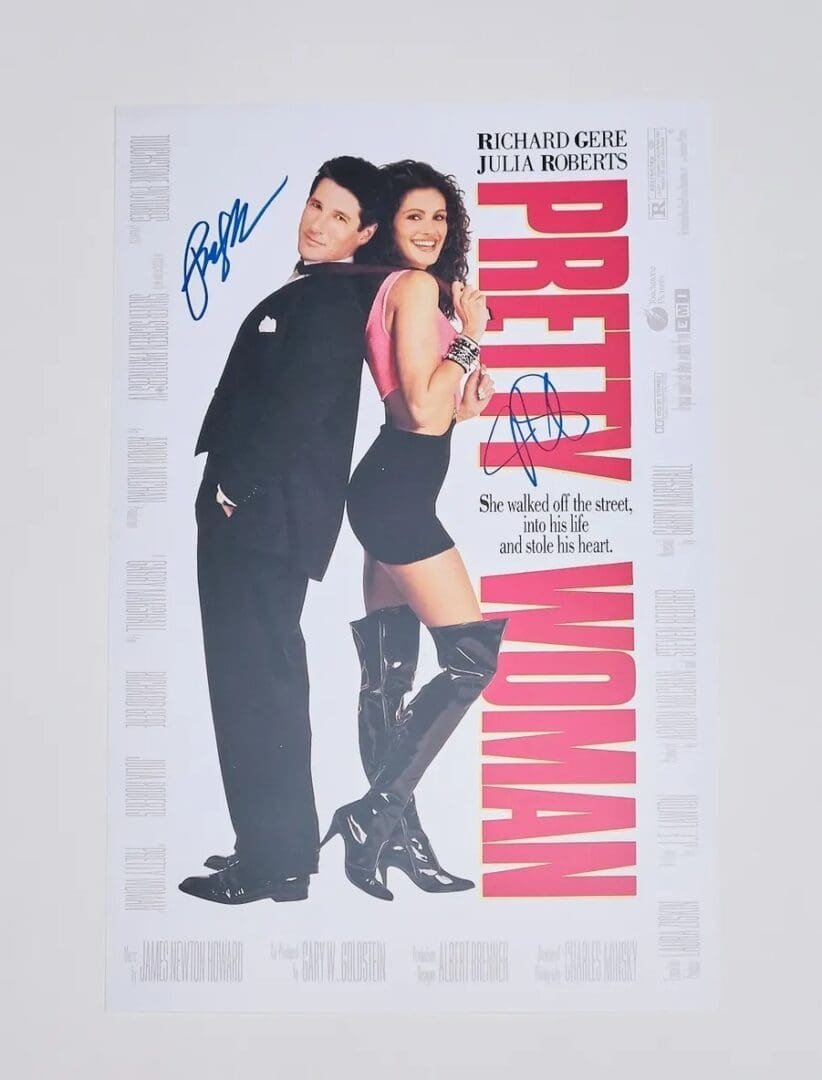 Pretty Woman movie poster with signatures.
