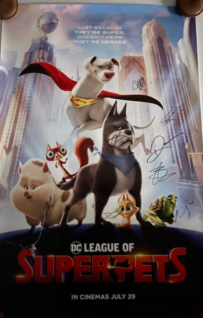 Poster of "DC League of Super-Pets" movie.