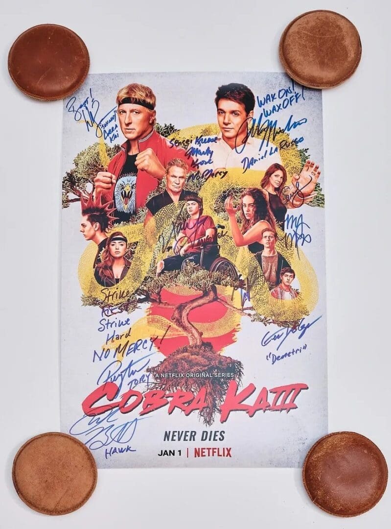 Cobra Kai III Cast Autographed Mini Poster
