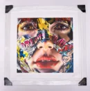 Framed Sandra Chevrier Autographed Multi Media Art