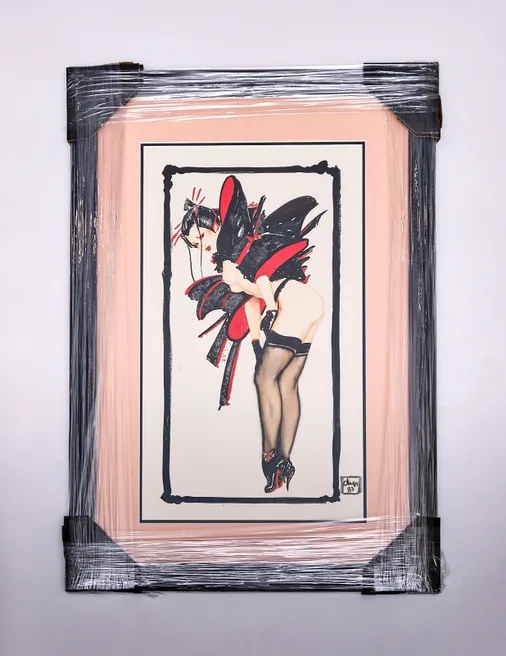 Framed Olivia De Bernardinis Signed Original Artwork 1987