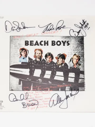 Beach Boys Autographed Album Wow Great Concert