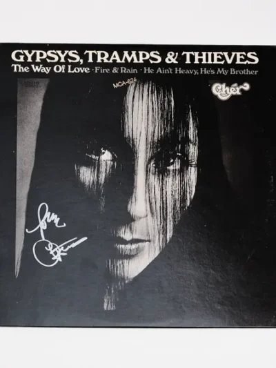 Cher Autographed Album Gypsys Tramps and Thieves