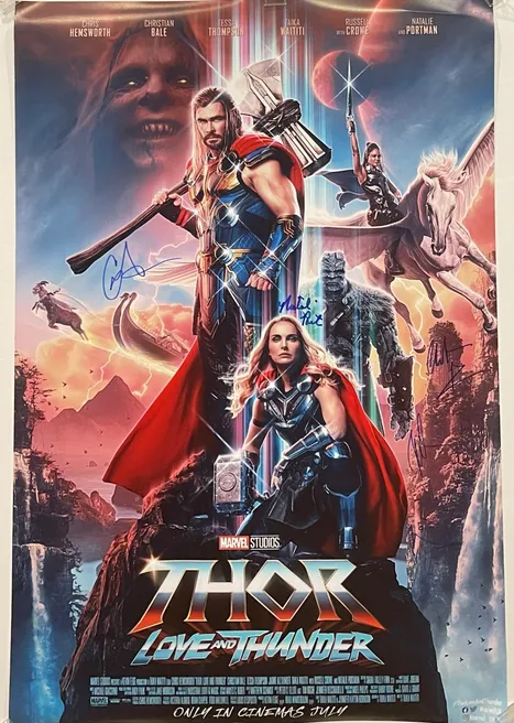 Thor Love and Thunder Autographed Poster