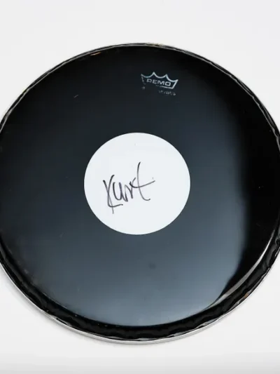 Kurt Cobain Autographed Drum Head