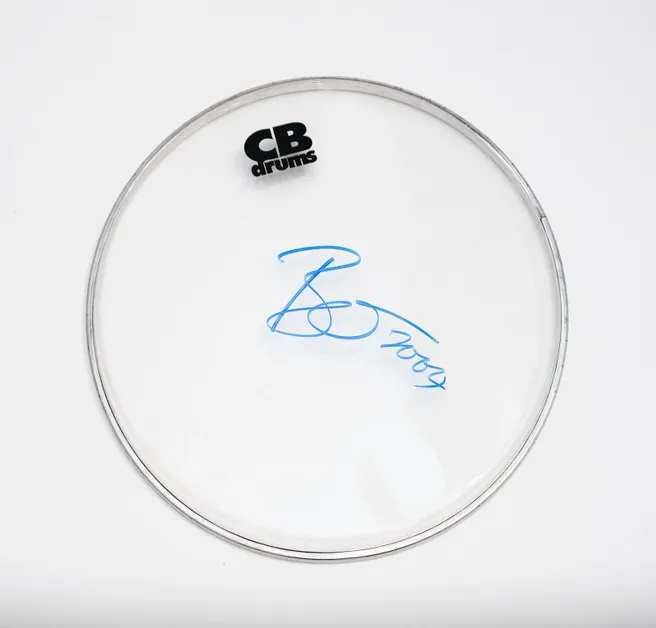 David Bowie Autographed Drum Head