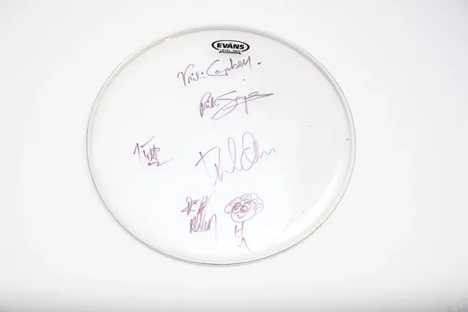 Def Leppard Autographed Drum Head