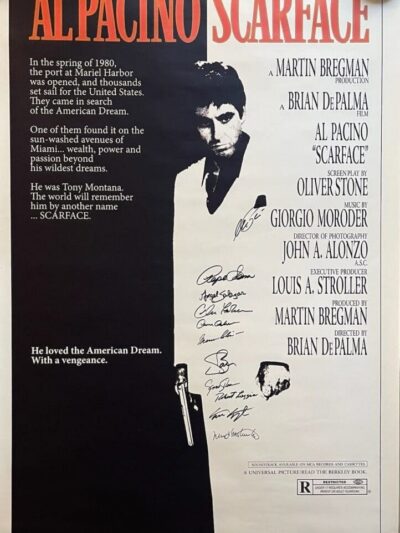 Scarface movie poster with Al Pacino.