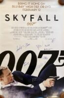 Skyfall movie poster with signatures.