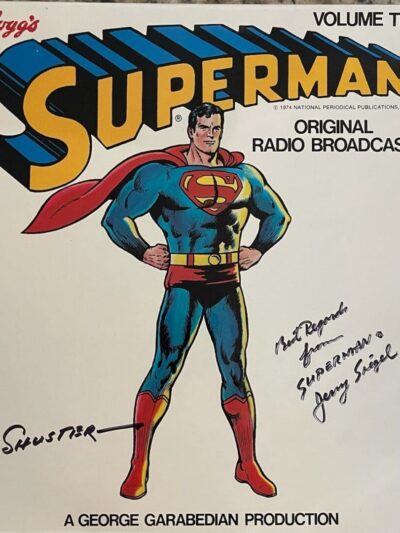 Vintage Superman radio broadcast cover art