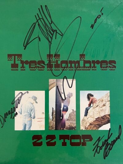 Tres Hombres ZZ Top album cover with autographs